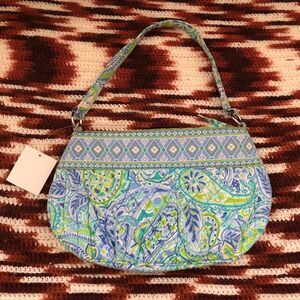 NWT Y2K Pastel Paisley blue green shoulder hand bag purse. Measurement in pics